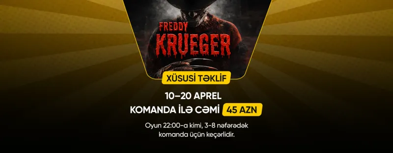 Freddy Krueger vaxtıdır – Qorxu başlayır!, Escape Room Game